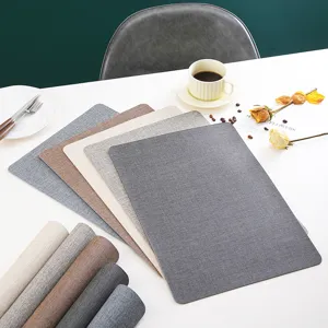 Waterproof PU leather placemat heat resistant dining table mat Nordic style decor