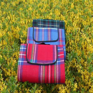 Wasserdichte tragbare faltbare Karo Picknickmatte und Camping Decke Detail Anzeige