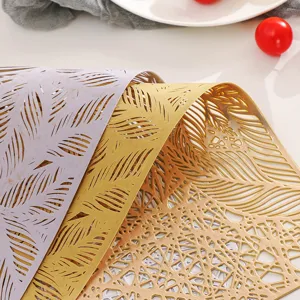 PVC koufi soupla metalliko chryso soupla motibo fyllou diakosmisi trapezarias