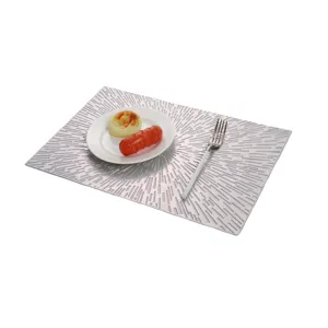 Tovaglietta in PVC argentato cavo stile nordico tappetino isolante per tavolo da pranzo