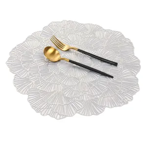 Hollow PVC Placemat Heat Insulation Table Mat Decorative Tableware Pad for Home Kitchen