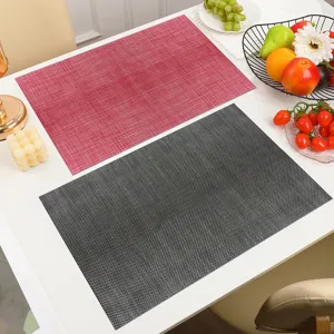 PVC Place Mat Heat Resistant Waterproof Table Mat Modern Minimalist Anti-Scald Western Dining Table Mat