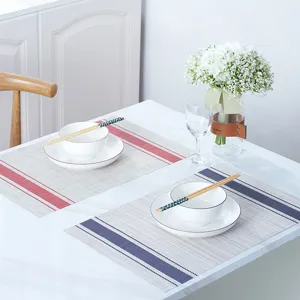 PVC placemat waterproof heat resistant table mat set for modern luxury dining room table decor