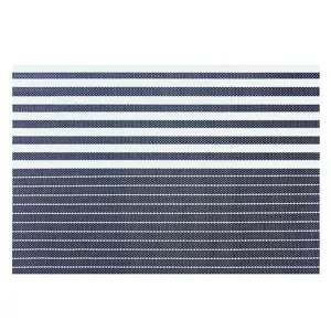 PVC placemat heat resistant waterproof blue white striped table mat kitchen dining decor
