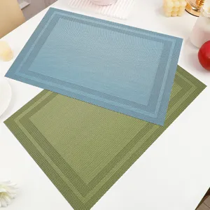 Tovaglietta in PVC resistente al calore impermeabile decorazione cucina blu verde