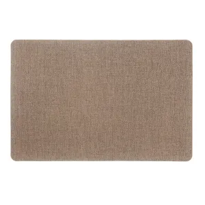 Brown PU leather placemat waterproof oilproof heat insulated modern table mat for dining room