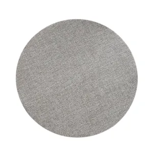 Set de table rond en cuir imperméable isolation thermique décoration de table à manger grise
