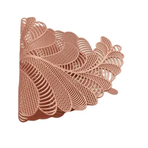 Nordic style hollow PVC gold-stamped placemat, washable heat-resistant dining table mat.