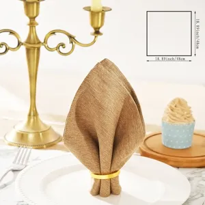 Solid color cotton linen dinner napkin, square cloth napkin for wedding party table.