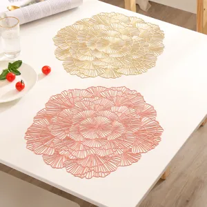 PVC hollow heat insulation placemat nordic style table mat home decor tableware pad