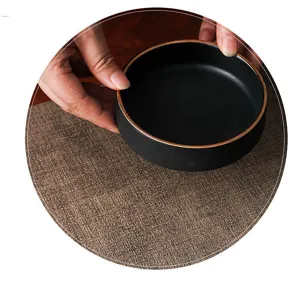 Modern minimalist PU leather placemat waterproof heat resistant kitchen dining table mat