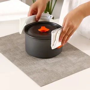 Rectangular double-sided PU leather placemat waterproof heat-insulating minimalist table mat