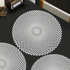 Set de table creux en PVC de style nordique, tapis d'isolation thermique moderne et épuré.