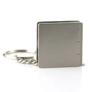 Mini metalen meetlint sleutelhanger draagbare intrekbare liniaal zakgereedschap sleutelring