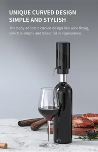 Aérateur et distributeur devin électrique au design courbé pour bar et cuisine.