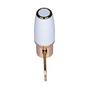 Electric wine aerator and dispenser pump for fast decanting, champagne gold home tool.