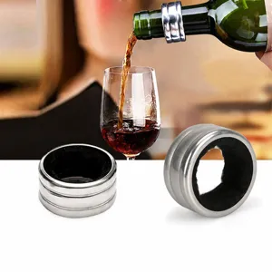 Stainless Steel Wine Drip Ring Metal Wine Bottle Anti Spill Collar Drip Stopper Barware Wine Accessories For Home Bar