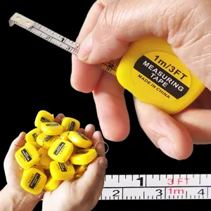 Mini metro a nastro retrattile 1m portachiavi righello in acciaio quadrato portatile