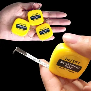 Mini metro a nastro 1m portachiavi portatile retrattile righello in acciaio
