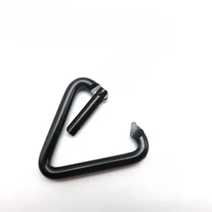 Mini Moschettone Triangolare in Metallo Gancio a Scatto Piccolo Zaino Fibbia Appendiabiti Fai da Te Accessori da Campeggio all Aperto Multicolore
