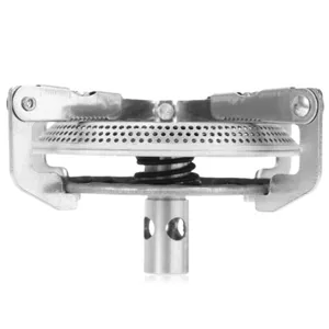 Detailed view of the portable mini camping stove burner, compact stainless steel design.