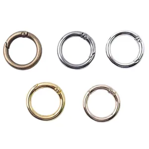 Anneaux à Ressort en Métal Mousqueton Porte-clés Boucles de Sac en Alliage de Zinc Set