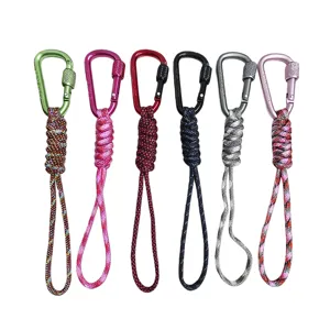 Portachiavi paracord moschettone esterno mimetico corda arrampicata resistente EDC set