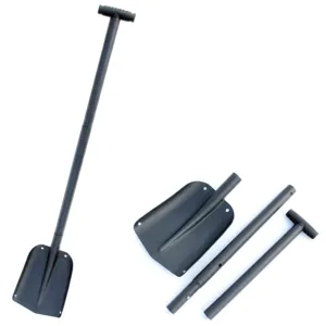 Pala da neve telescopica con manico lungo staccabile, utensile portatile per campeggio.