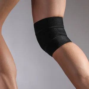 Schwarze Kompressions-Kniebandage Gurt für Sport Bergsteigen Fitness Knieunterstützung.