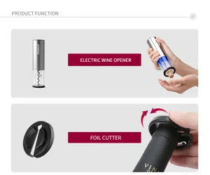 Set ouvre-bouteille de vin électrique et coupe-capsule, tire-bouchon automatique pour cuisine.