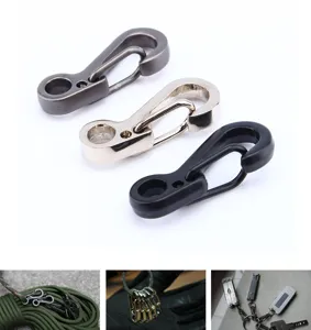 Mini Feder Karabiner Haken Outdoor EDC Schlüsselring Clip, langlebiges Metall.