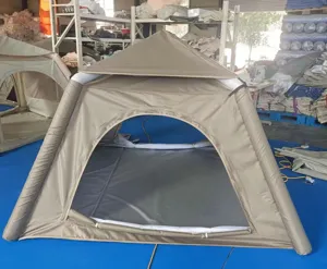 Inflatable camping tent outdoor oxford rainproof portable sunshade tent detail view.