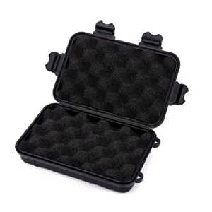Close-up detail of the black plastic protective case featuring shockproof egg foam lining.