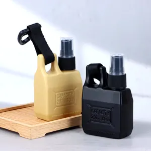 Portable 80ml jerrycan spray bottle for outdoor travel camping cosmetics and alcohol dispenser.