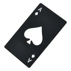 Stainless steel ace of spades playing card bottle opener creative metal bar tool