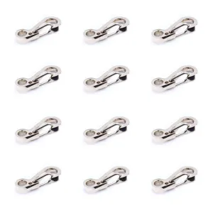 Mini Feder Karabiner EDC Schlüsselanhänger Clip Detailansicht Metall Schnapphaken.