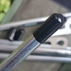 Outdoor camping tent stake protective cap, durable black PVC rubber end cap for ground peg hooks