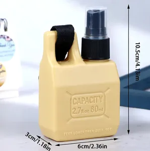 Portable 80ml spray bottle for outdoor camping, travel sub-bottle for liquid and alcohol.