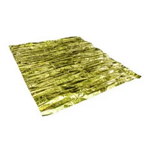 Coperta di sopravvivenza d'emergenza dorata coperta termica per campeggio e trekking.