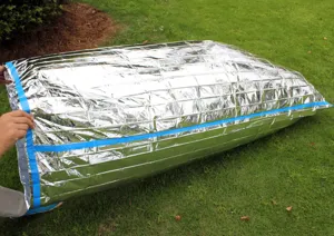 PE aluminum film emergency sleeping bag detail outdoor survival thermal blanket gear