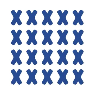 Nastro kinesiologico a forma di X sport impermeabile traspirante supporto muscolare blu