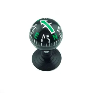 Car Compass Outdoor Portable 38mm Spherical Dashboard Navigation Tool With Suction Cup