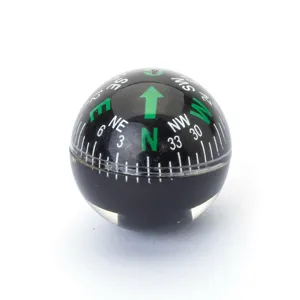 Boussole Sphérique Remplie de Liquide Portable Extérieur Outil de Navigation Pour Camping Randonnée Tableau de Bord de Voiture