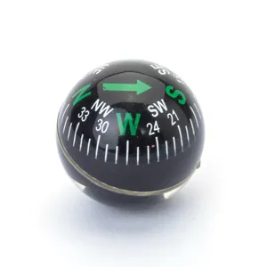 28mm compas de voiture sphérique mini portable outil de navigation noir design style