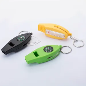 Fischietto di Sopravvivenza Portatile da Esterno Con Bussola Termometro Lente d'Ingrandimento Utensile Multiplo Trekking Campeggio Attrezzatura di Emergenza