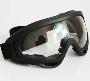 Marco negro lente transparente táctico equitación deporte gafas de protección detalle