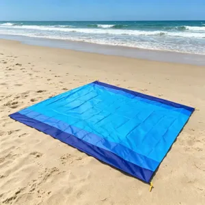 Waterproof beach mat oxford cloth picnic blanket portable outdoor camping ground mat blue