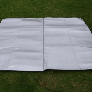 Outdoor camping 2x2m double-sided aluminum foil moisture proof mat for picnic and hiking use