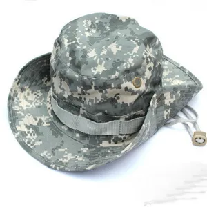Outdoor Camouflage Sun Hat Breathable Boonie Hat Military Tactical Cap For Hiking Travel Fishing