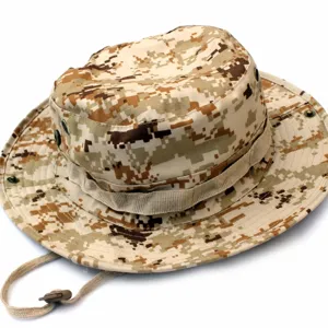 Digital Camouflage Boonie Hat Outdoor Sun Protection Tactical Military Cap for Hiking Camping